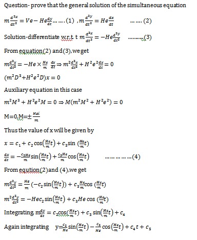 Simultaneous Differential Equation