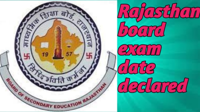 Rajasthan board exam date declared
