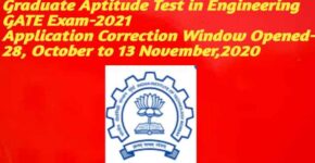 GATE2021 form correction window opened