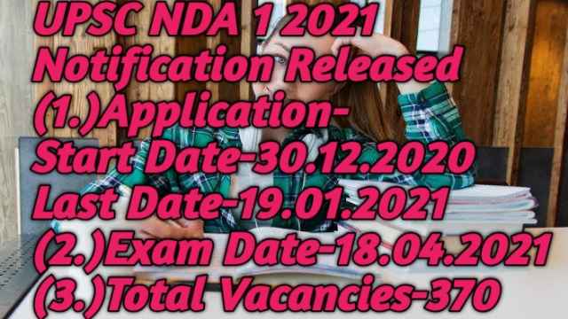 UPSC NDA 1 2021 Notification Released