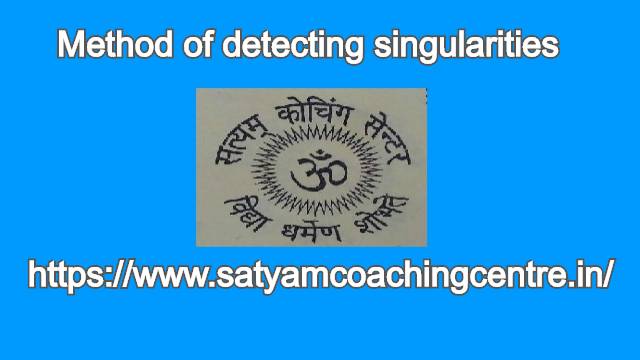 Method of detecting singularities