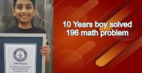 10 Years boy solved 196 math problem