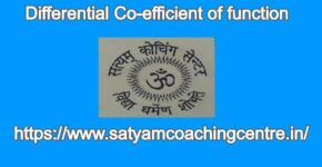 Differential Co-efficient of function