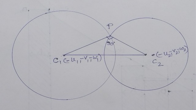 Orthogonality Condition of Two Sphere