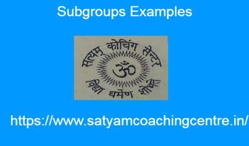 Subgroups Examples