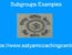 Subgroups Examples