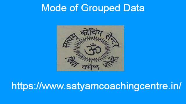 Mode of Grouped Data