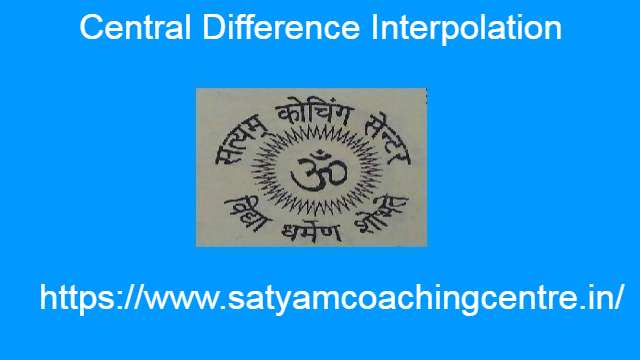 Central Difference Interpolation