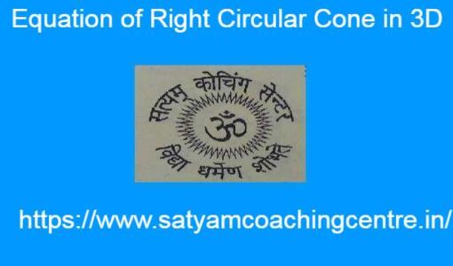Equation of Right Circular Cone in 3D