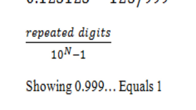 Why Does 0.999… Equal 1?