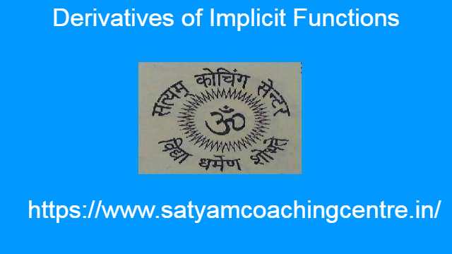 Derivatives of Implicit Functions