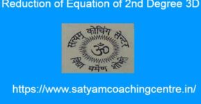Reduction of Equation of 2nd Degree 3D
