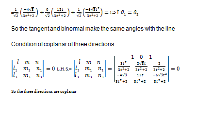 Direction cosines tangent principal normal binormal