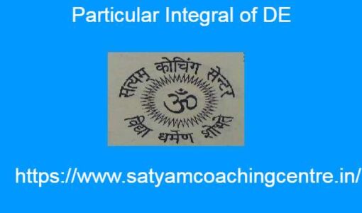 Particular Integral of DE