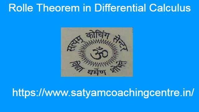 Rolle Theorem in Differential Calculus