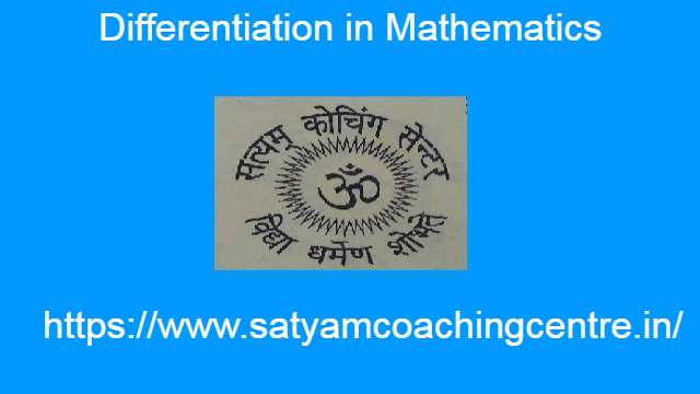 Differentiation in Mathematics