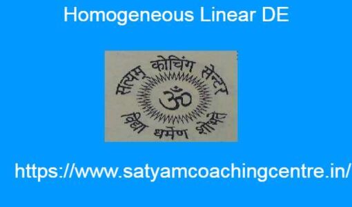 Homogeneous Linear DE