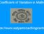 Coefficient of Variation in Maths