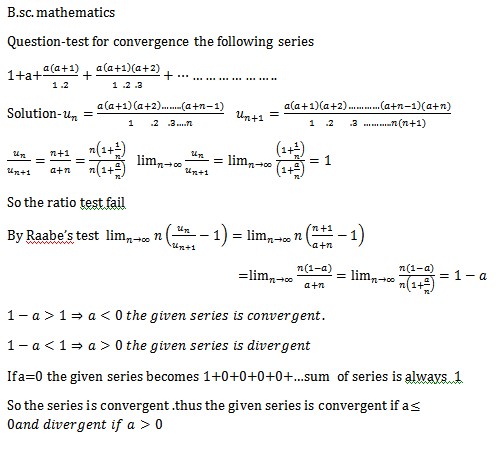 Convergence of series Raabe's test