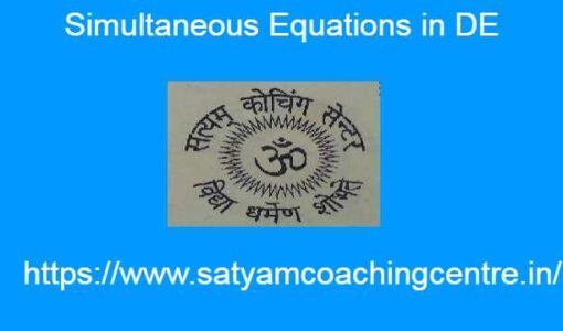Simultaneous Equations in DE