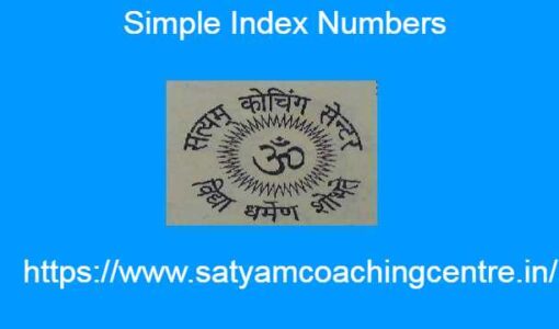 Simple Index Numbers