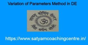 Variation of Parameters Method in DE