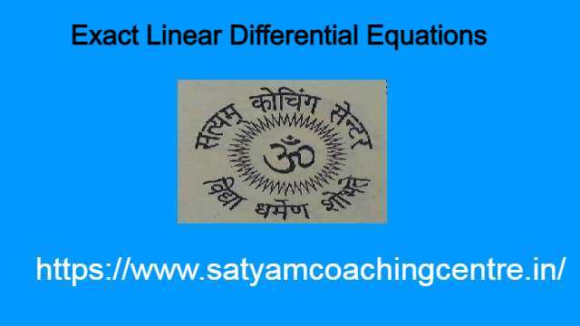 Exact Linear Differential Equations