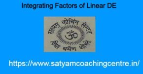 Integrating Factors of Linear DE