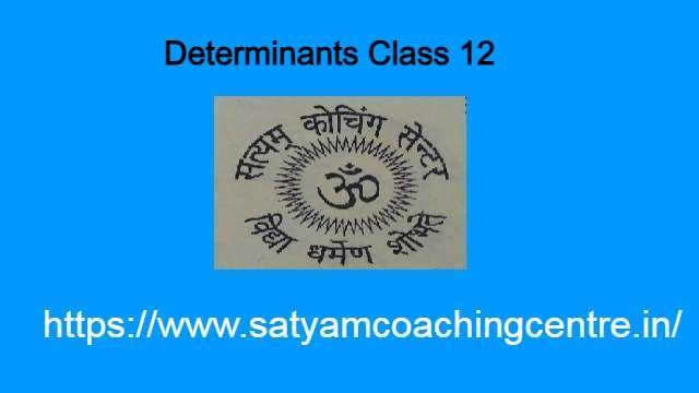 Determinants Class 12