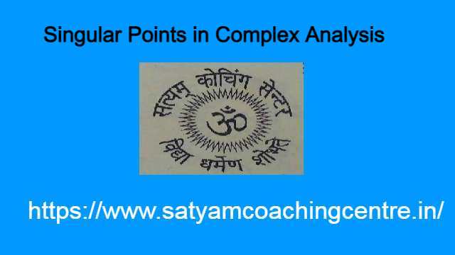 Singular Points in Complex Analysis