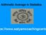 Arithmetic Average in Statistics
