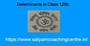 Determinants in Class 12th