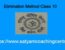 Elimination Method Class 10