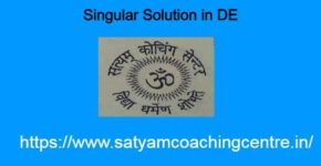 Singular Solution in DE