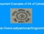 Important Examples of SA of Cylinder