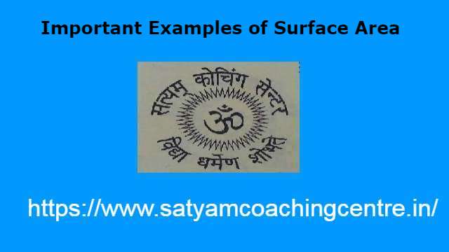 Important Examples of Surface Area