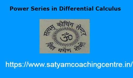 Power Series in Differential Calculus