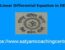 Linear Differential Equation in DE
