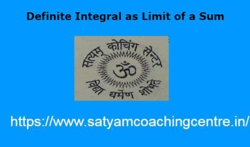 Definite Integral as Limit of a Sum