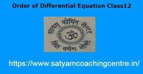 Order of Differential Equation Class12