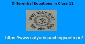 Differential Equations in Class 12