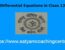 Differential Equations in Class 12