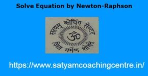 Solve Equation by Newton-Raphson