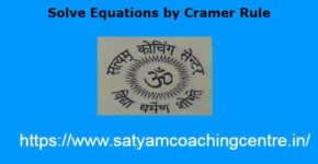 Solve Equations by Cramer Rule