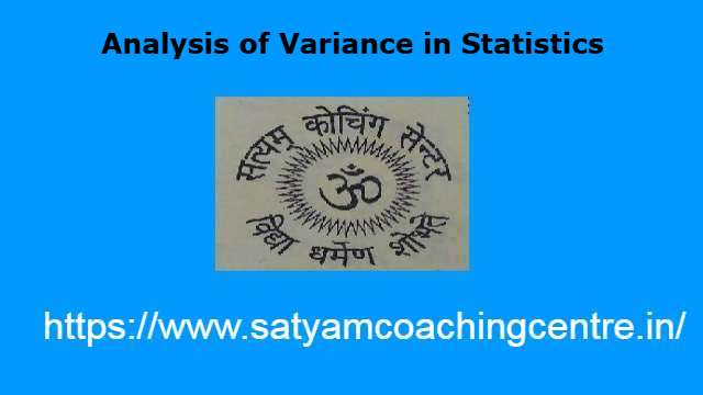Analysis of Variance in Statistics