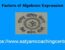 Factors of Algebraic Expression