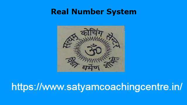 Real Number System
