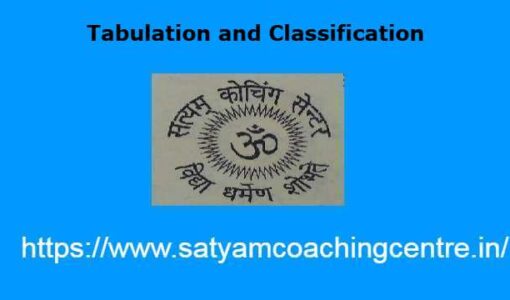Tabulation and Classification