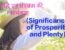 Significance of Prosperity and Plenty