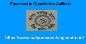 Equations in Quantitative Aptitude